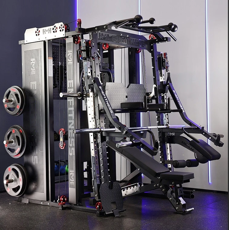 NEW Commercial Smith Machine With Storage | Multi-Functional Home Gym Equipment with Integrated Squat Rack and Cable Crossover