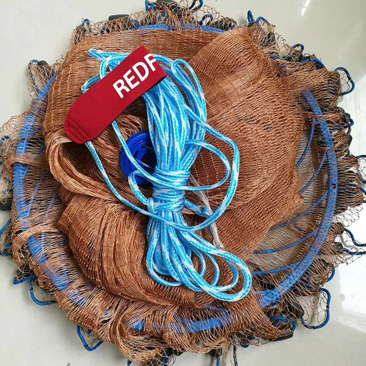 Thailand Brand Mesh Fishingnet Cast Net Casting Net American Style Cast  Nylon Fish Net for Wholesale