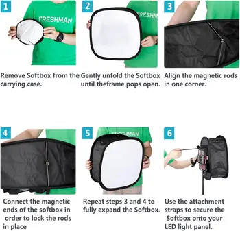 Neewer 2 Packs LED Light Panel Softbox for 660 LED Panel Foldable Light Diffuser With Strap Attachment and Carrying Bag detail image