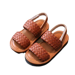 Fashion Children Sandals Non-slip Fashion Soft Soled Weave Fancy Beach Kids Sandals