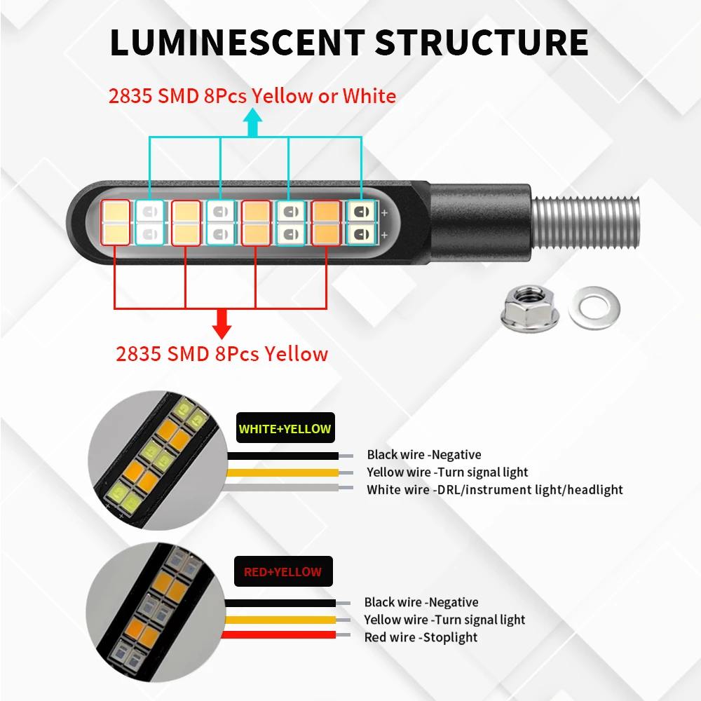 Новые поступления 2023 ЧПУ текущий динамический последовательный индикатор DRL светодиодный тормоза мотоцикла сигнал