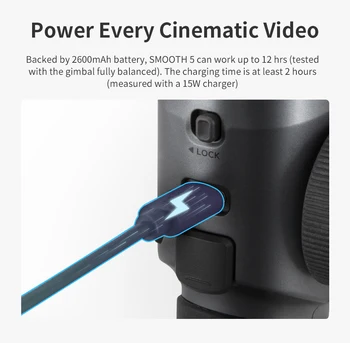 ZHIYUN Smooth 5 Mobile Phone Handheld Stabilizer 3 - Axis Phone Gimbal for Phone Camera detail image