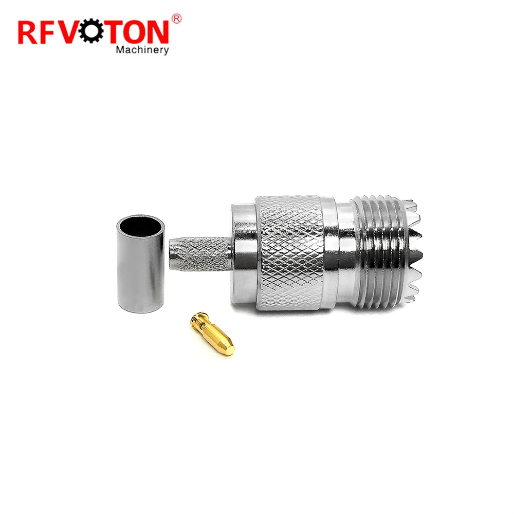 Factory Supply PL259 UHF Female Jack Hembra Socket  Rf Coaxial WTR200 Rg58 WTR195 Rg223  Cable Connector Converter Rohs