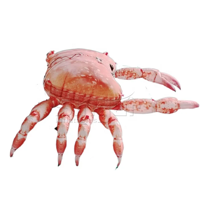 Sea Animal LED Lighted Large Inflatable Crab Model for Advertising