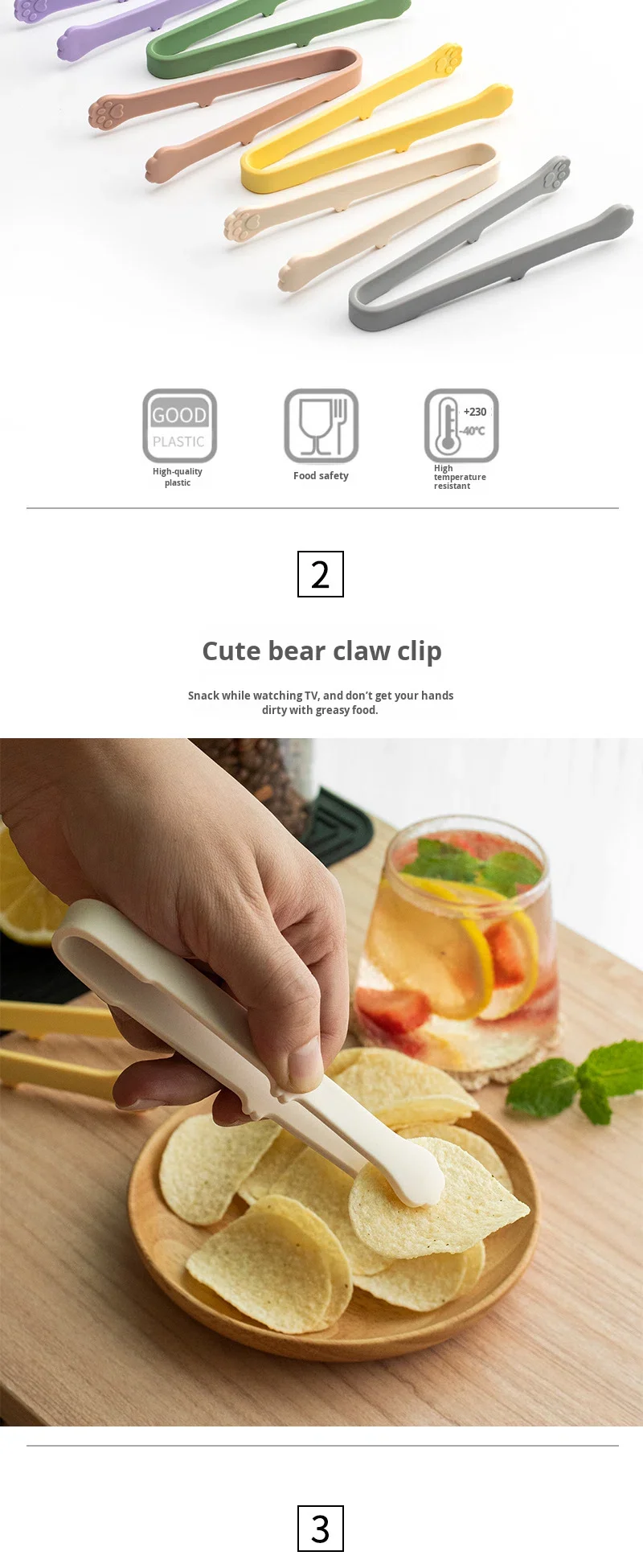Multi-functional cat Paw Mini Silicone Food Tongs Food-grade Silicone Snack and Fruit Tongs Cake Tools Silicone cat Paw Clamp supplier