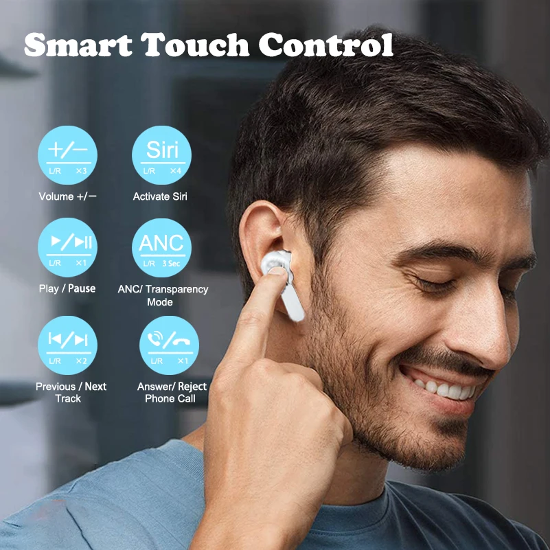 Best Sport Mini In-Ear Earphone Wireless Bqb Waterproof 5.1 Bluetooth Headset Noic e Noise Cancelling Headphone Earbud - ANKUX.COM