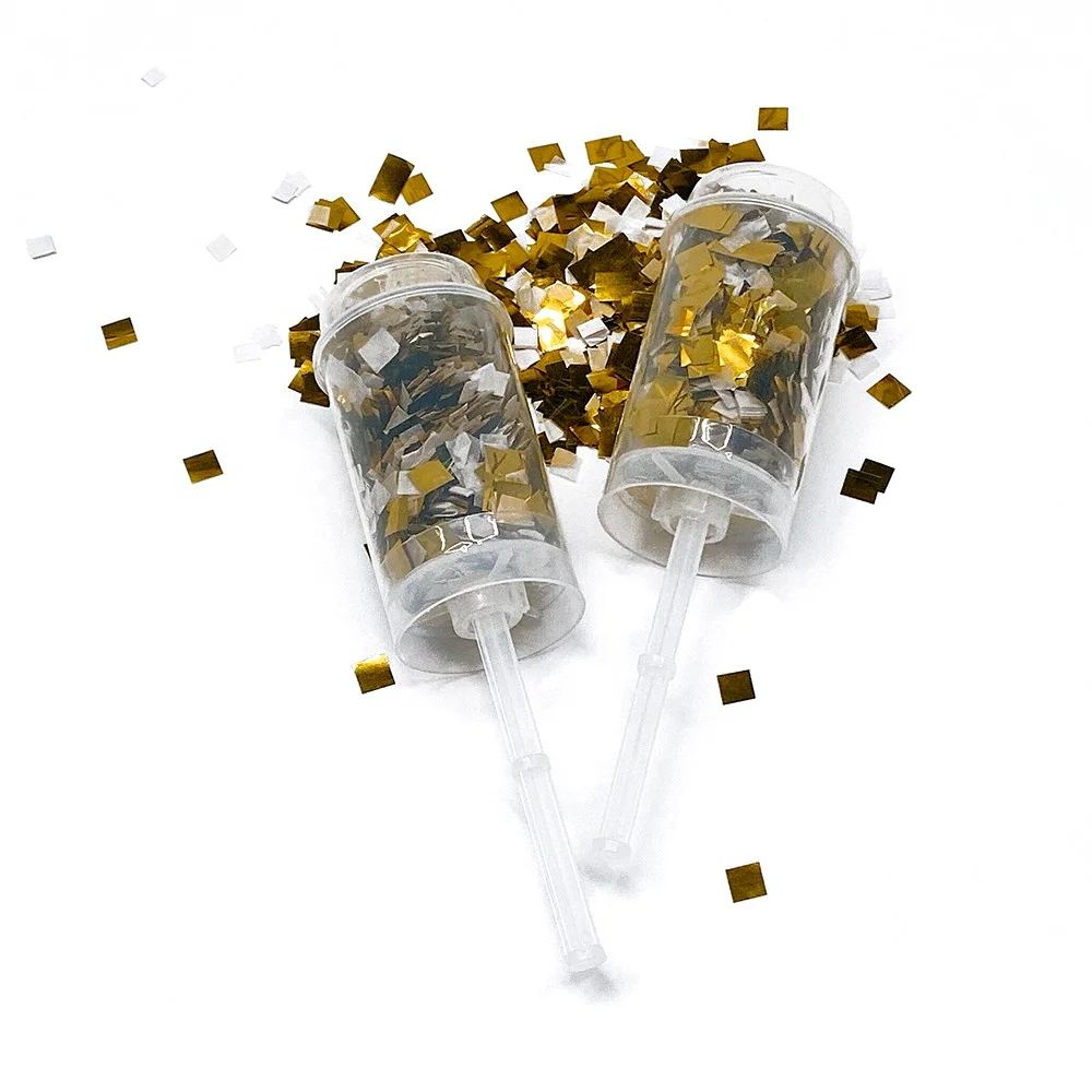 Одноразовые высококачественные товары для вечеринок пуш-поп конфетти Поппер для свадьбы