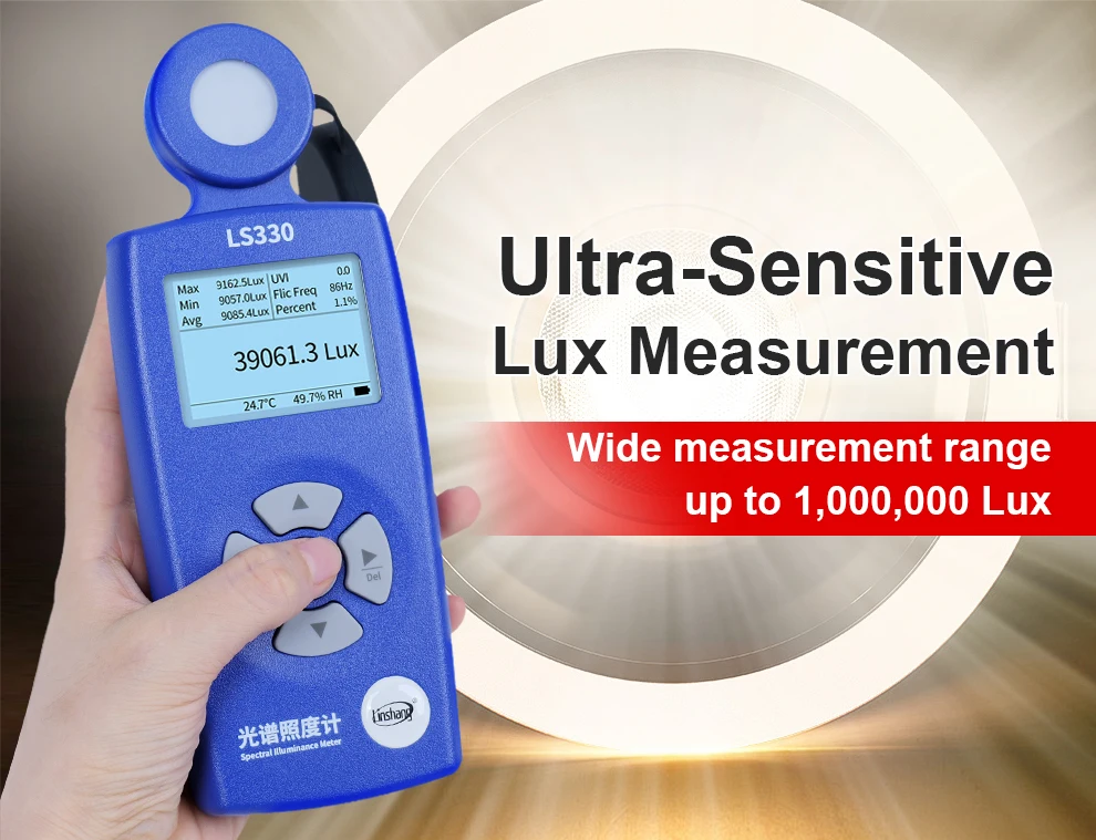 LS330 Spectral Illuminance Meter - UV Index, Lux Tester, 0-1,000,000 ...