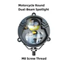 Motorcycle Round Spotlight (Single)