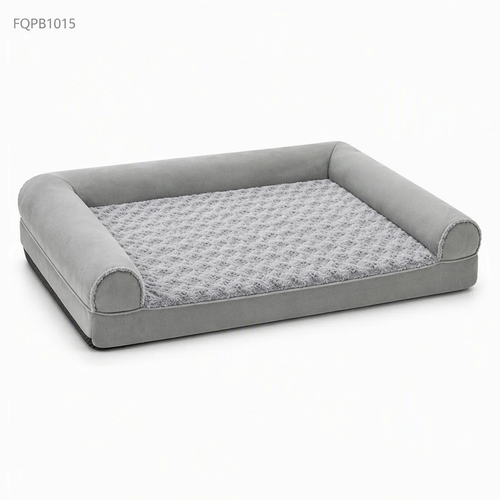 Rosette Bubble Velvet Pet Sofa Bed — Product details 1