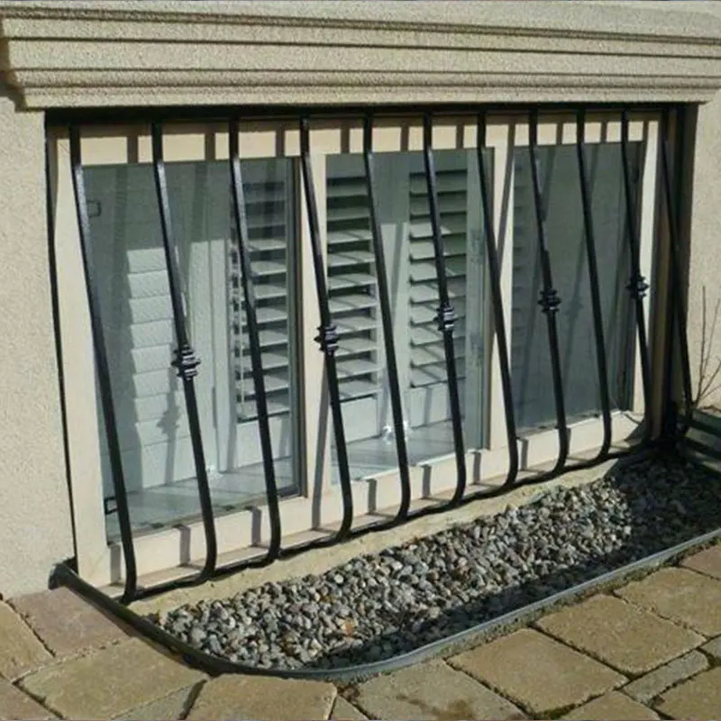 Factory Customized Decorative Wrought Iron Security bar Casement Window Burglar bar
