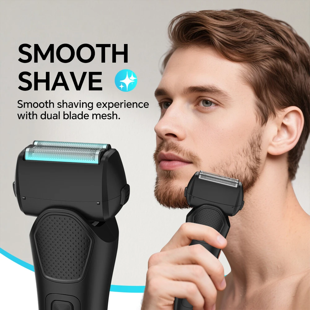 Exclusive USB Household RV Hotel Use Electric Shaver Three Reciprocating Blades Full Body Sideburns Shaving Washing Features supplier