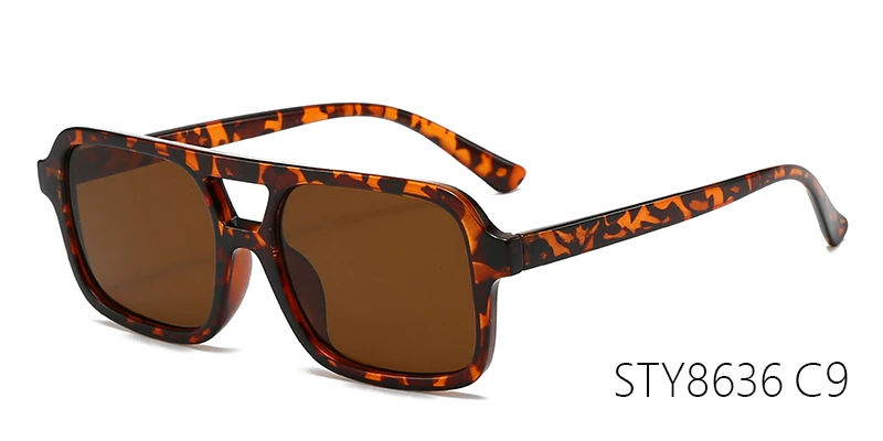 Vintage Tortoiseshell Square Frame Sunglasses - Uv400 Protection