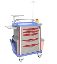 Hot Selling ABS Plastic Anesthesia Cart Used in Hospital Durable and Easy to Move Anesthesia Trolley