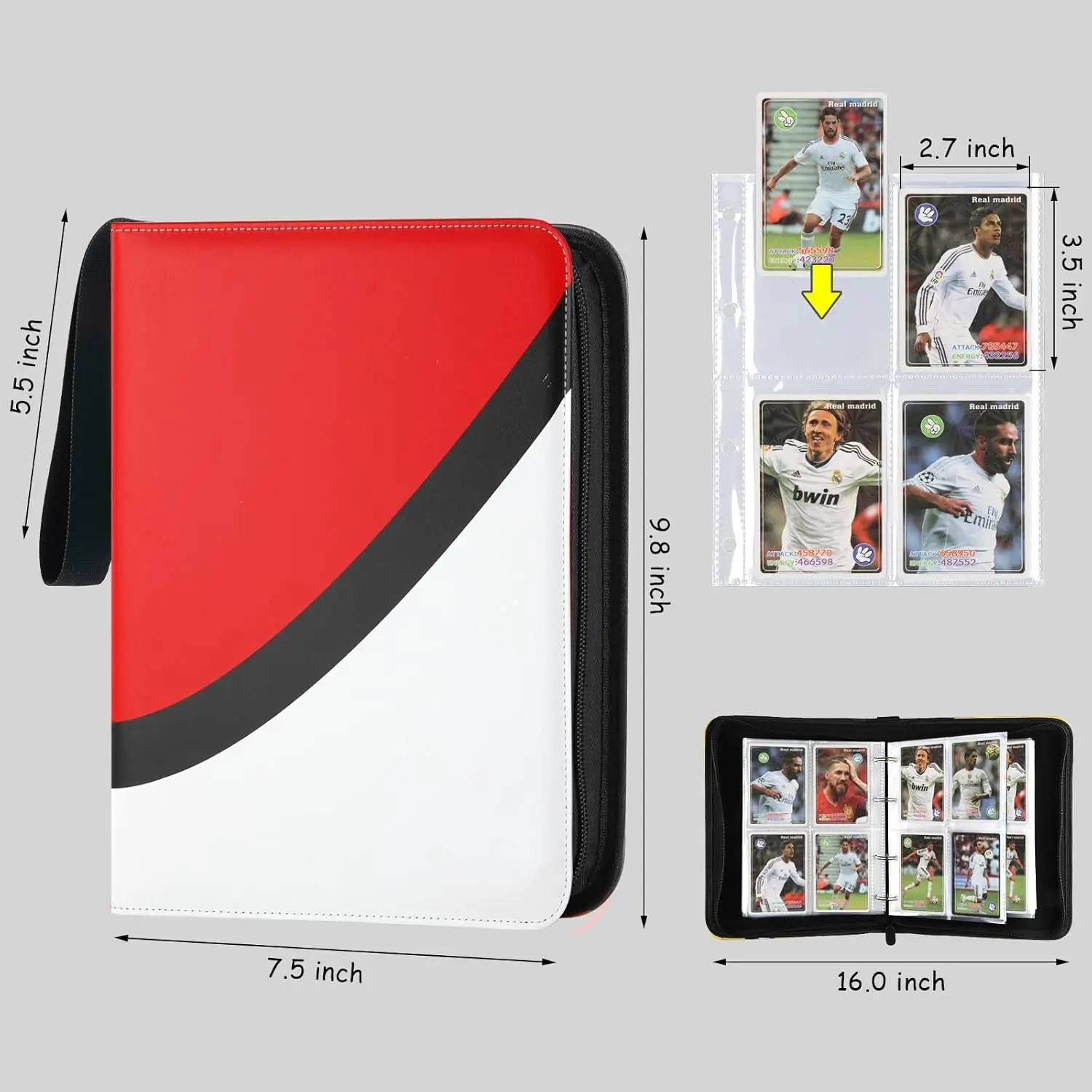 Wholesale 4 9 Pockets 900 400 Pikachu Eevee Verzamelmap Trading Card  Collector Binder Folder Poke Mon Album Map with Sleeves