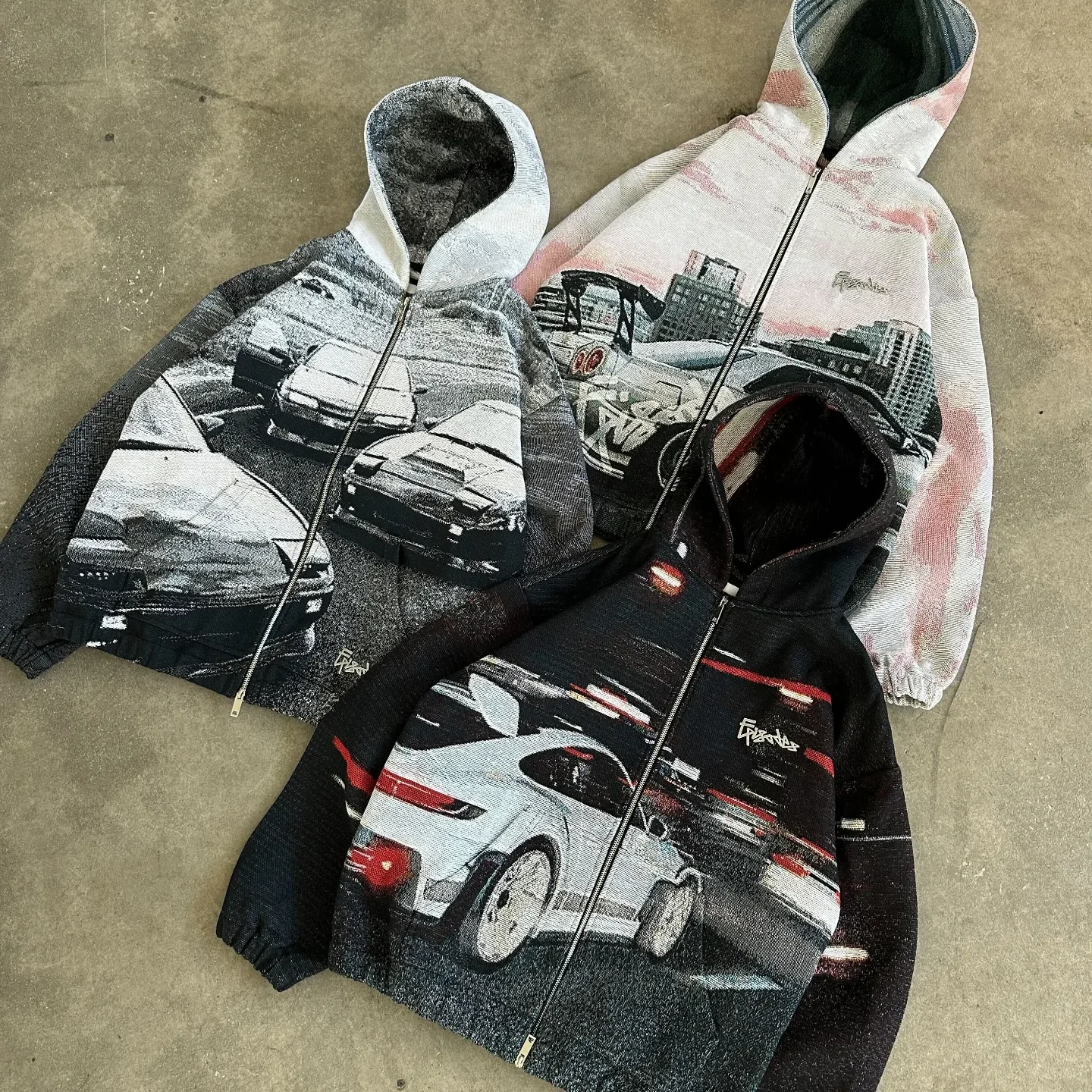 Přizpůsobitelná vintageová streetwearová oděvní značka pro jarní období – všechny potiskované zipové hoodií s kapuci, americký neformální styl pro muže, 100 % bavlna