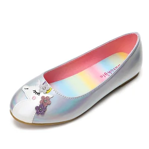 New Children's Shoes Cartoon Unicorn Casual Girls Princess Shoe Children's Round Head Soft Soles Sandals