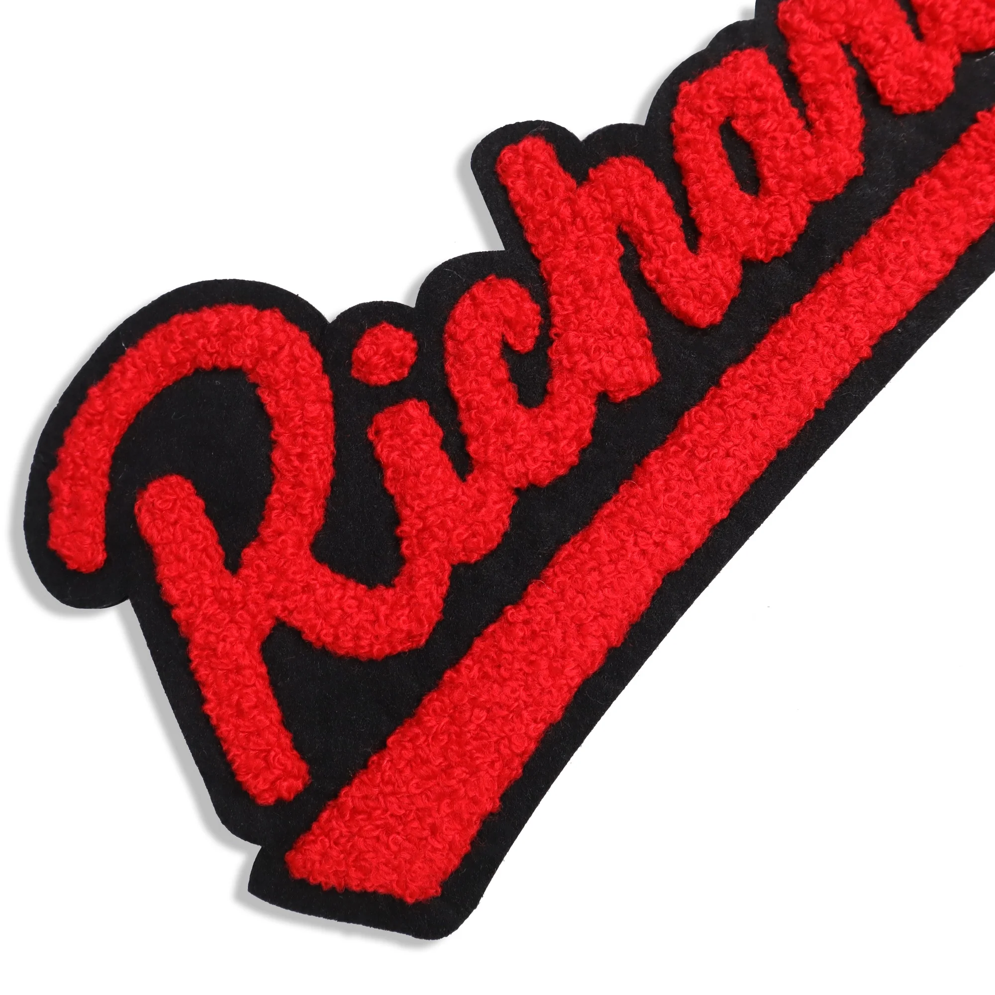 Free Custom Sample Heat Press Iron On Logo Embroidery Letter Chenille
