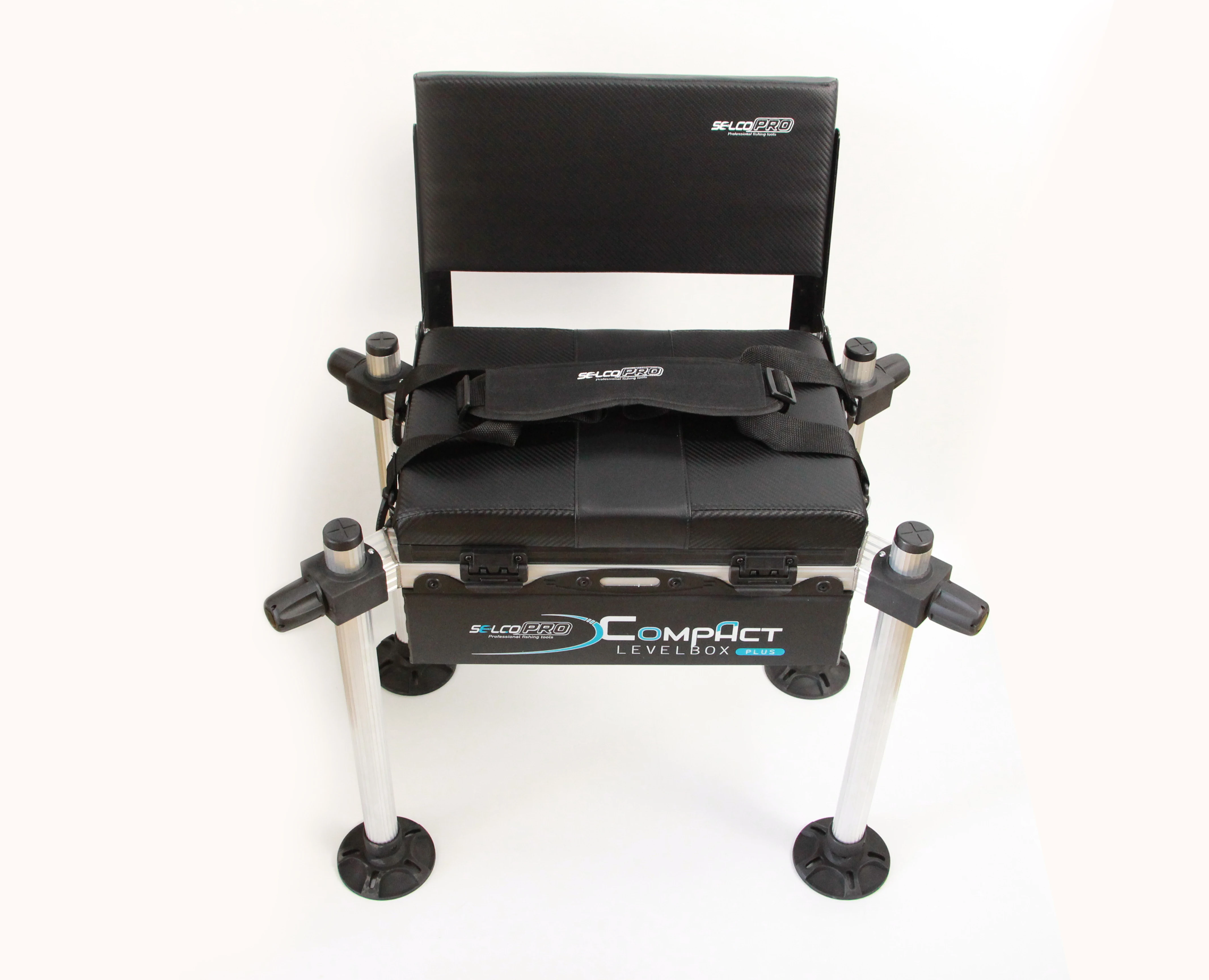 Selco High Quality Seat Box Fishing Seat Box With Backrest Aluminum Fishing  Feeder Seat Box