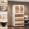66cm-3layer+double door+Transparent Grey