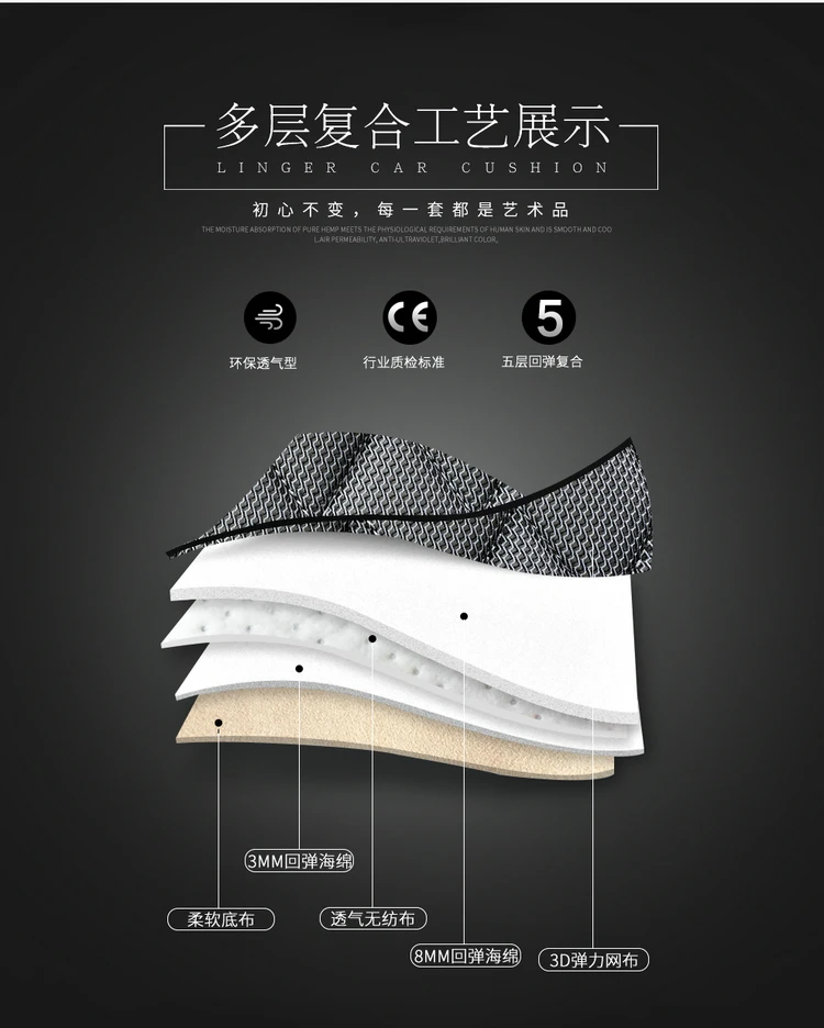 Wholesale Luxury Design Car Seat Cover Full Set Mesh Leather Car Seat