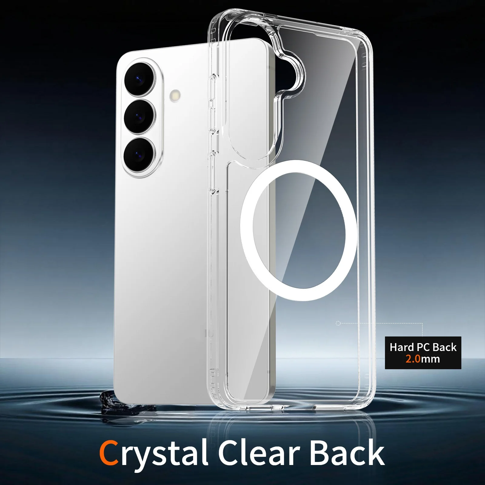 product laudtec customize anti fall hard magnetic waterproof tpupc phone cover for for s26 edge protective phone case clear shockproof-5