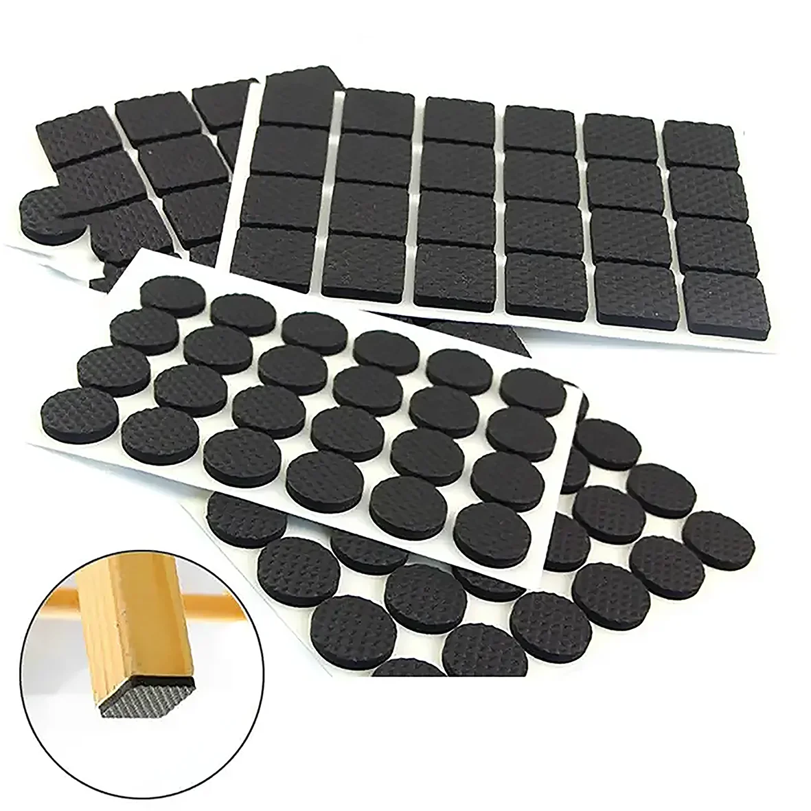 Irregular Shape Square Shock Absorber Single Double-Sided Adhesive Texture Surface EVA Foam Cushion Foot Pad