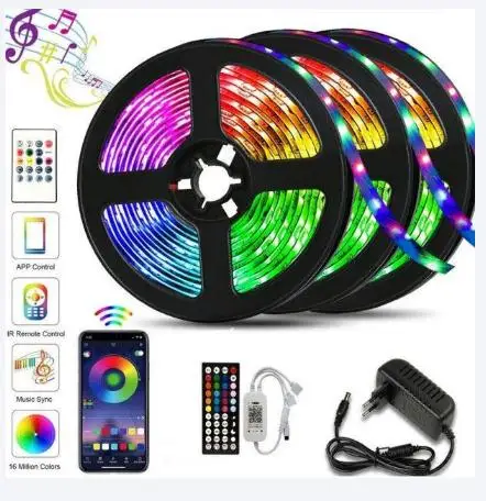 24-Key RGB LED Intelligent Light Belt 5050 Flexible TV Background Strip USB & App Controlled 5V Colorful Bit Cuttable Feature
