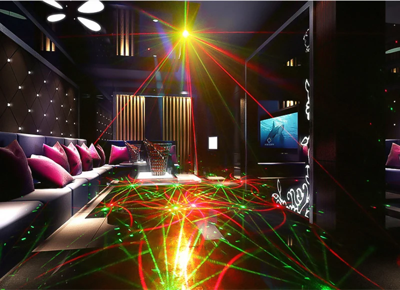  Party Lights, RGB 3 Lens Remote Party Laser Light