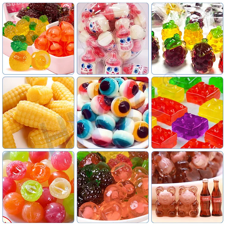 Fully Automatic 3D Multifunctional  Vitamin Pectin Gelatin  Starch Jelly Candy Production Line Gummy Bear Making Machine