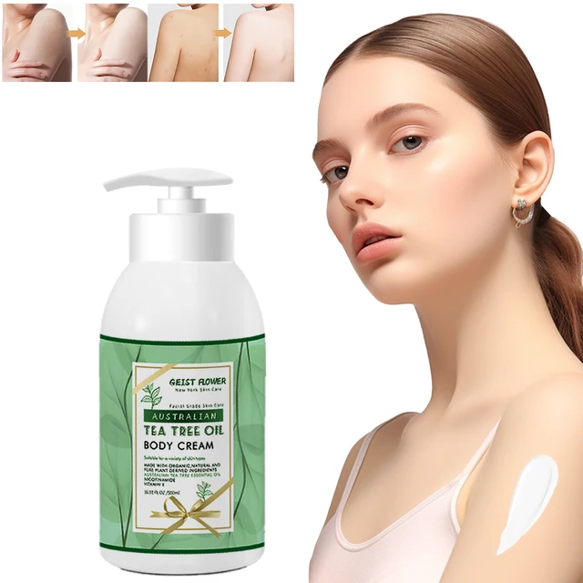 USA Brand GEIST FLOWER-Pure Nicotinamide Body Cream  (NATIVE AUSTRALIAN TEA TREE OIL) Body Whitening Cream Body Lotion