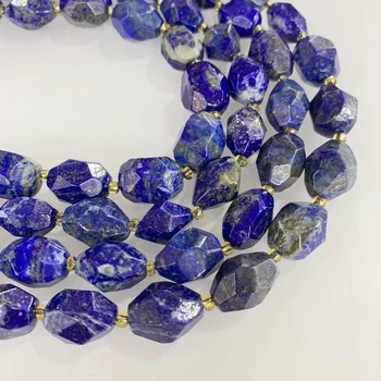 10x14mm Natural Lapis Lazuli Semi-precious Stones Rose Quartz Beads Faceted Oval Shape IRREGULAR Loose Beads Jewelry Making