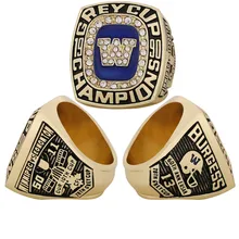 CFL 1990 Winnipeg Blue Bombers Football Grey Cup Championship Ring Men's Fashion Ring Jewelry Custom Ring Wholesale