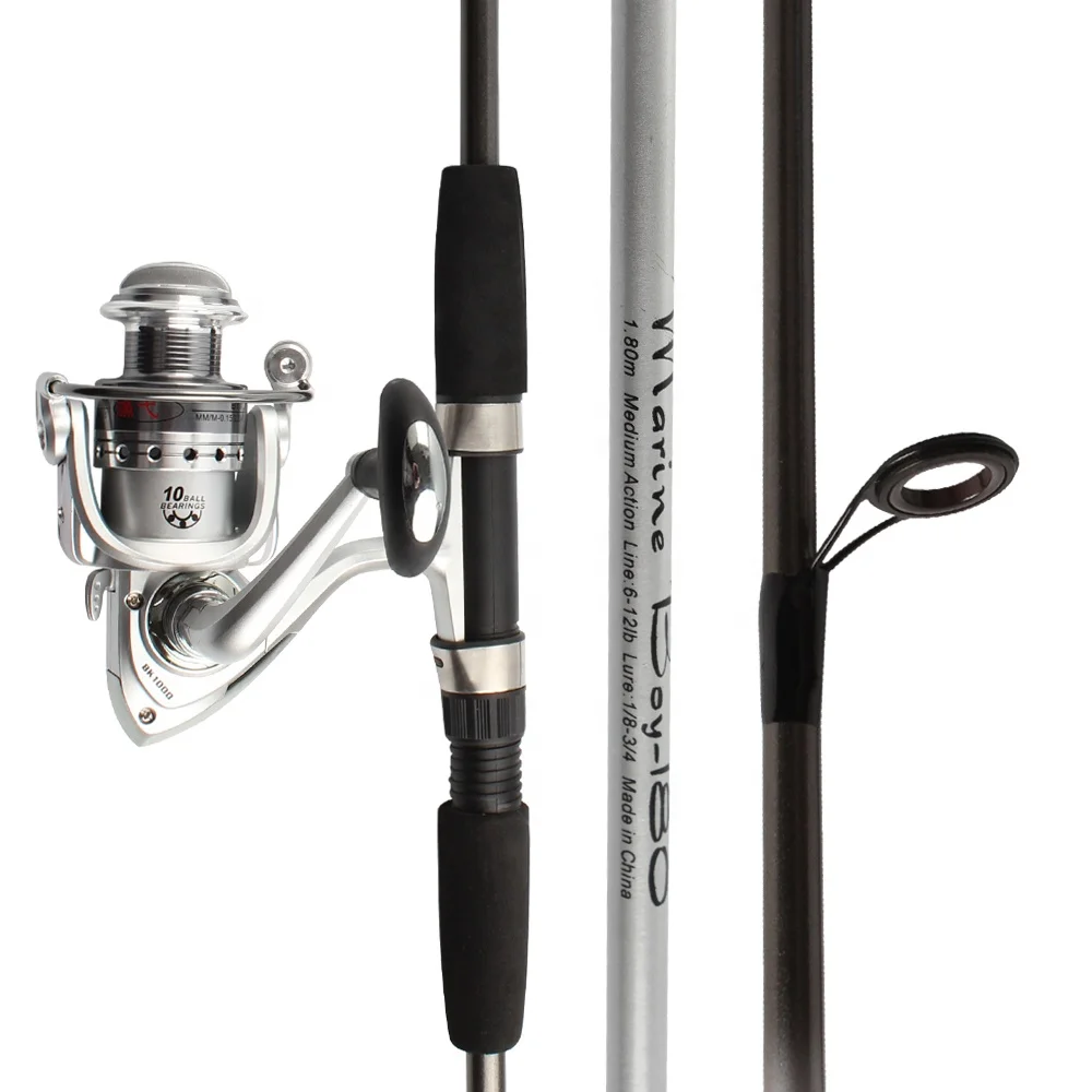 1.8m Full Kit Fishing Rod Set Reel Combo Spinning Fishing Rod Reel