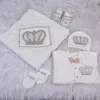 Corona in argento con diamanti champagne