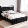 Black + Engineered Wood + Fabric
