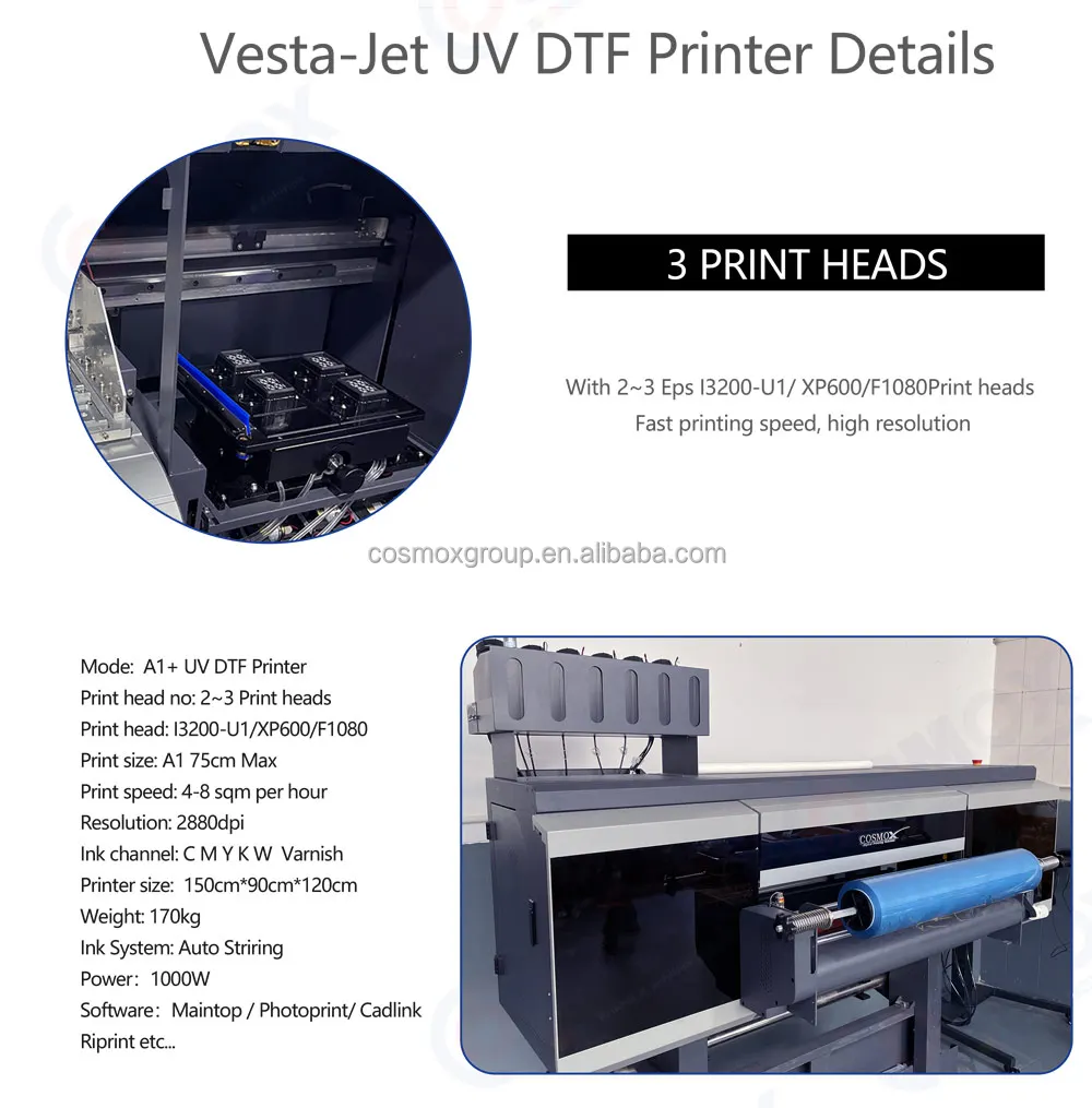 China UV DTF AB film 600mm UV DTF printer factory and