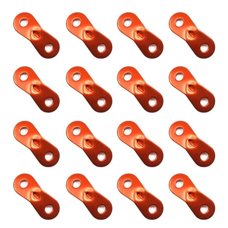 16Pcs Red Color Aluminum Guyline Cord Adjuster for Tent Camping Hiking  Backpacking Picnic Shelter Shade Canopy Outdoor Activity