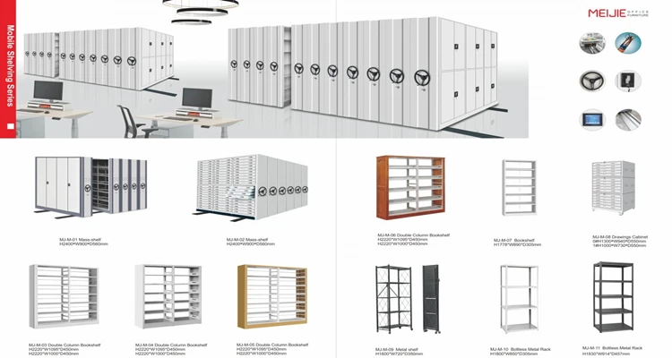 Office Library Furniture Compact Rack System Metal Movable Rack Steel ...