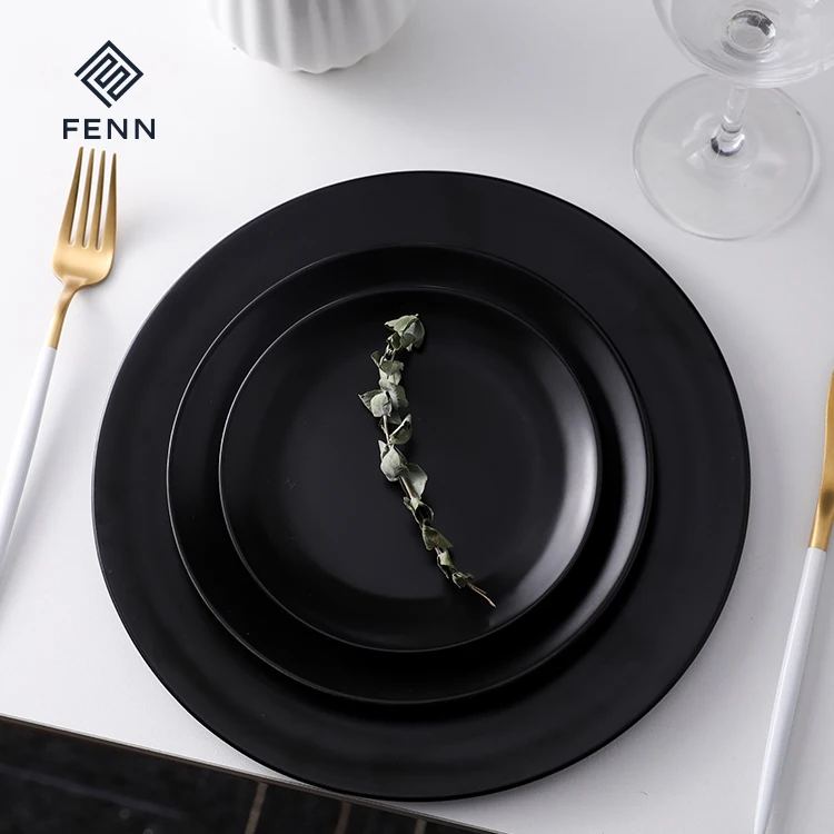 product fenn high performance matte glaze round shallow custom restaurant wedding ceramic plate dinning dishes serving for home or hotel-56