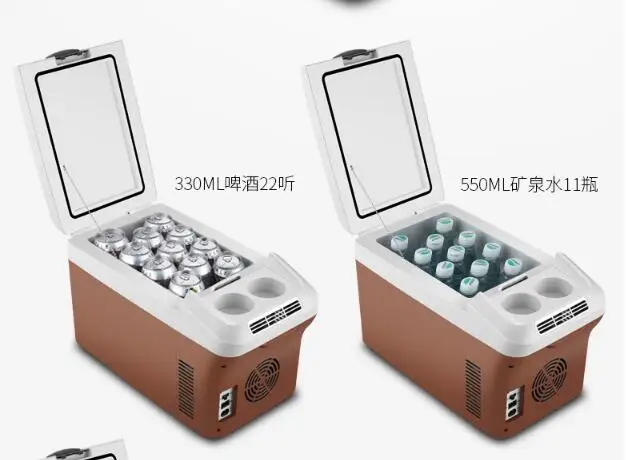 Автомобильный холодильник для дома и автомобиля, двухцелевый холодильник с подогревом