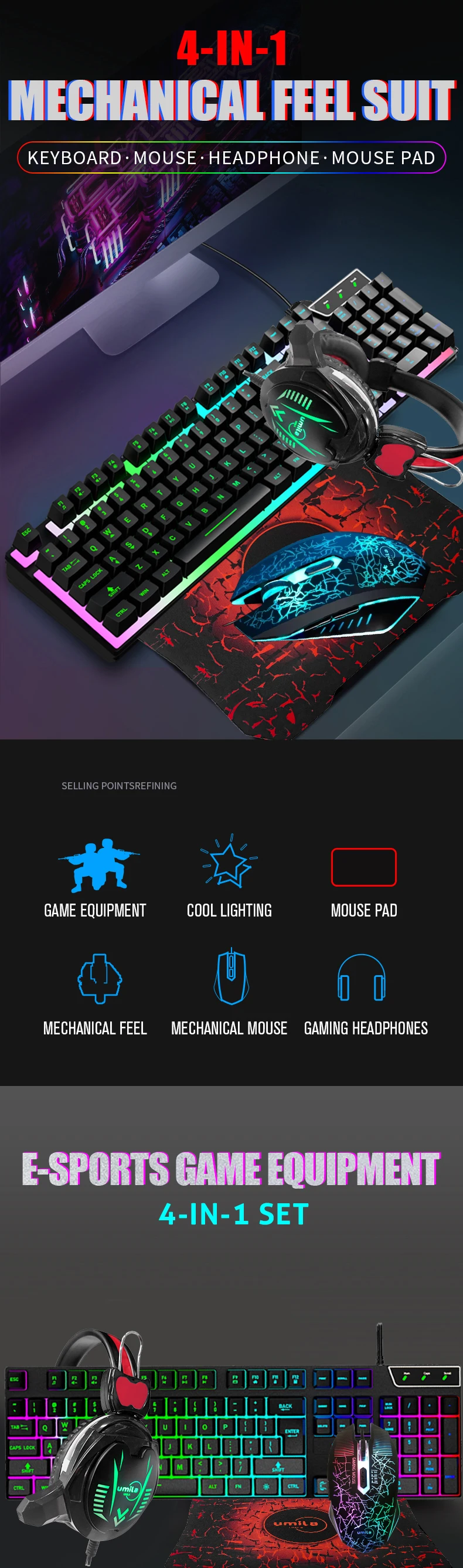 RGB 2021 Gaming Mouse Keyboard and Mouse Mouse Gamer Wireless Pc ...