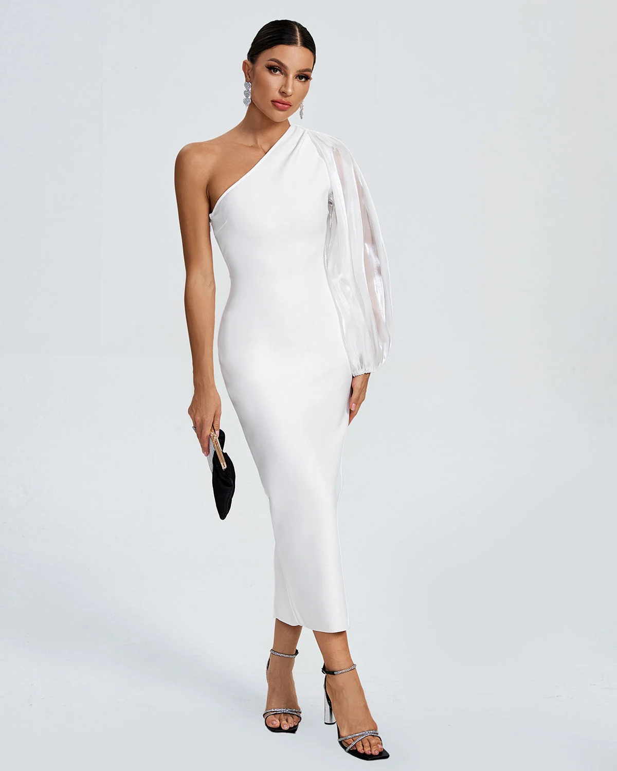 long beach dresses for weddings Sheath Long Sleeve Ivory Lace Wedding Dress Beach Wedding Dress TN129 US8 / Ivory