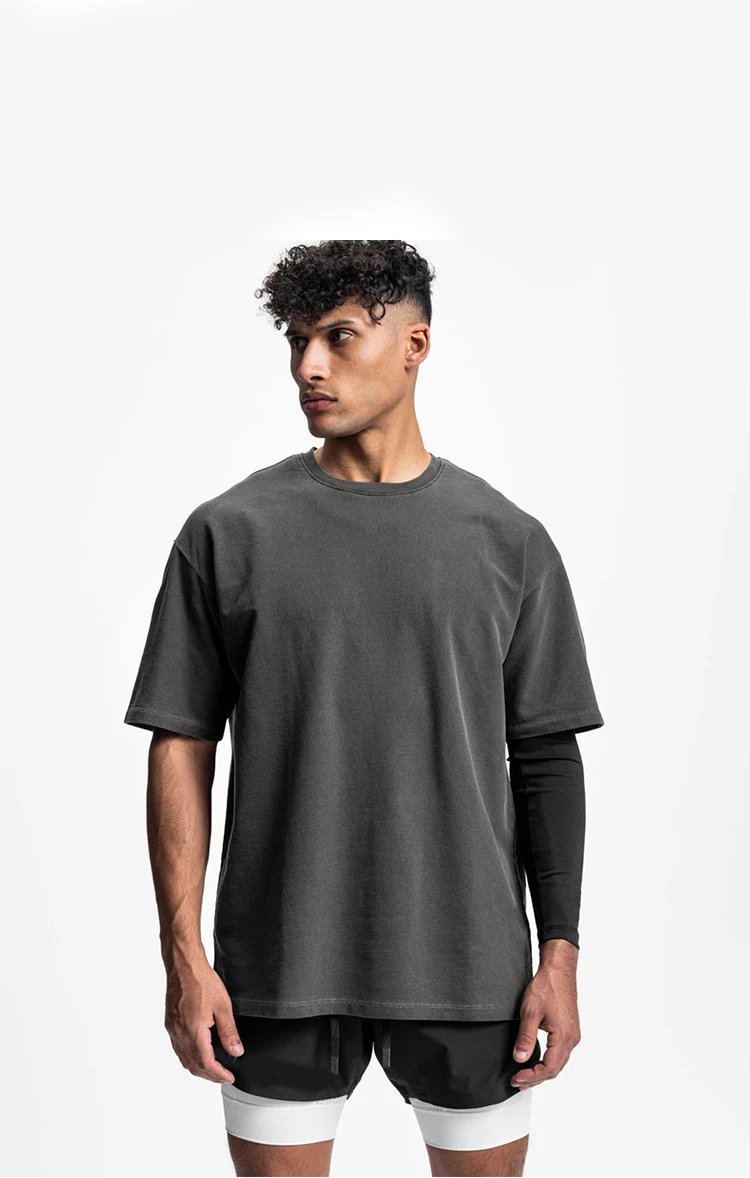 Summer Breathable Mens Streetwear Crewneck Training Casual Tshirts