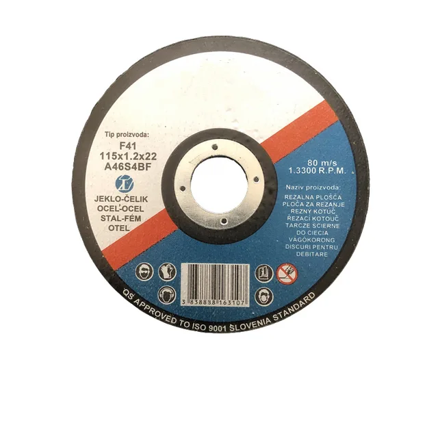Factory Direct 115X1.2X22 Ultra-Thin 4.5 Inch Grinding Wheel High Hardness Stainless Steel Resin Cutting Disc 115mm Diameter