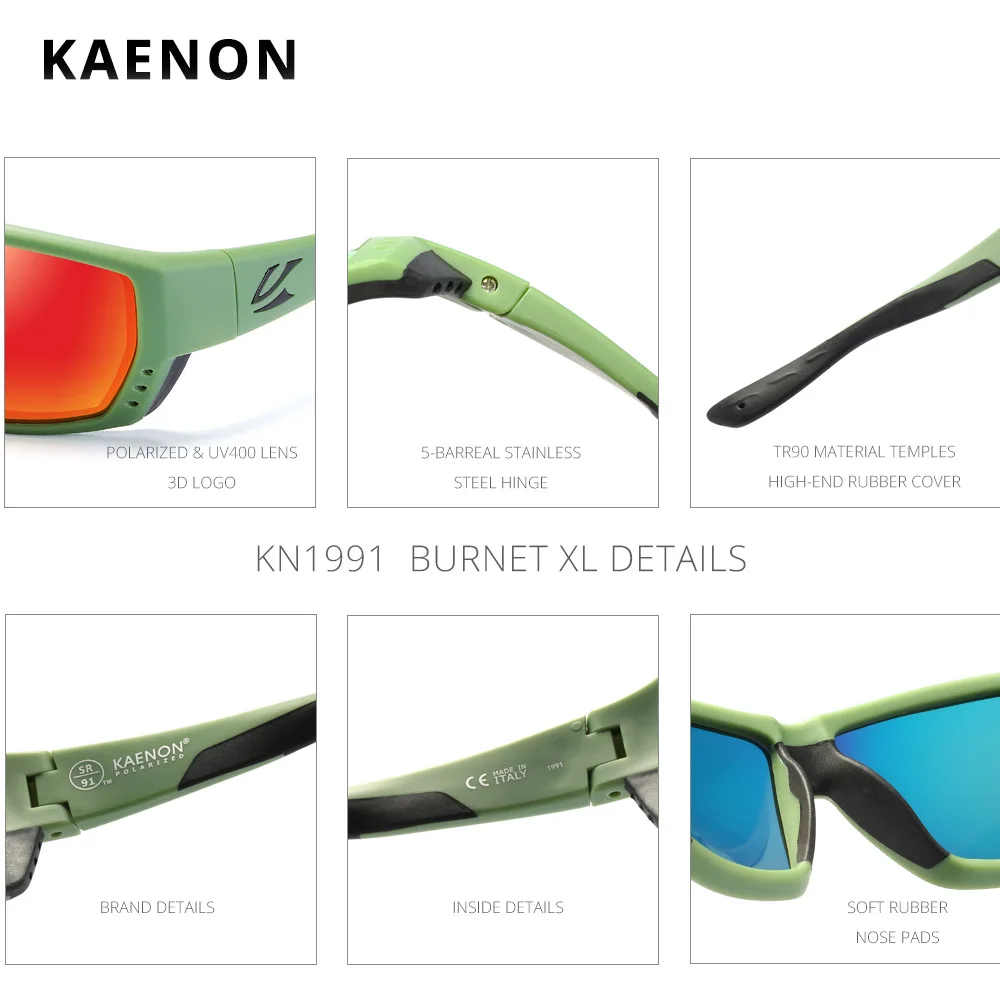 Kaenon Burnet Occhiali Da Sole Polarizzati Unisex – Lenti SR-91 E Montatura TR-90