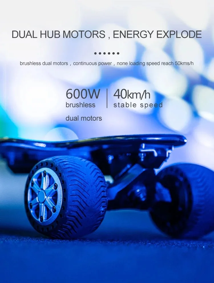 Double Kingpin Longboard Trucks Direct Drive Motors Electric Skateboard