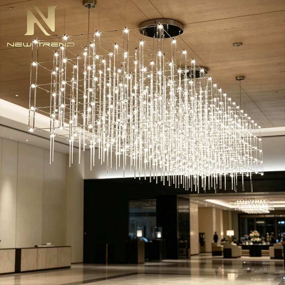 CPL-509 Oversized Bespoke Sculptural LED Chandelier: Custom Art Installation Lighting for Hotel Lobbies & Grand Atriums