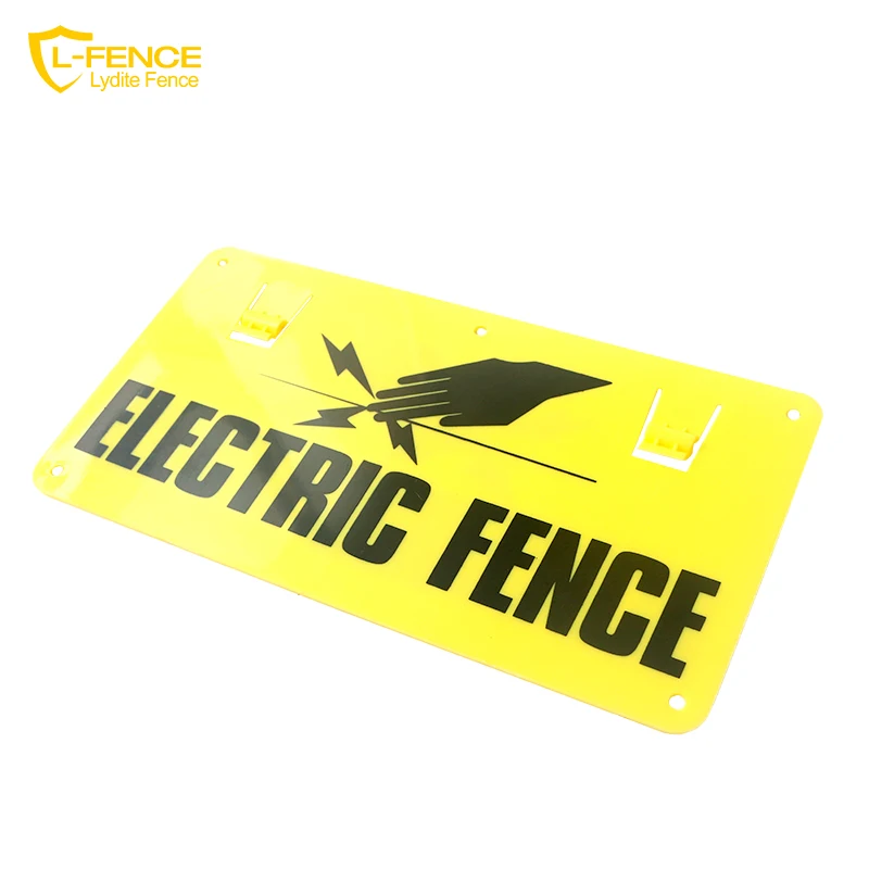 Lydite Yellow Customized Warning Sign for Electric Fence Energizer