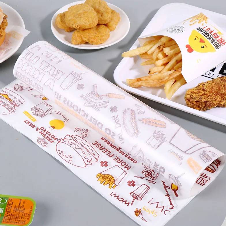 Hamburger Oil Wax Food Packaging Deli Sandwich Wrap Paper - China